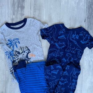 Carter's Gray and Blue Dinosaur Pajama Set 2 pack